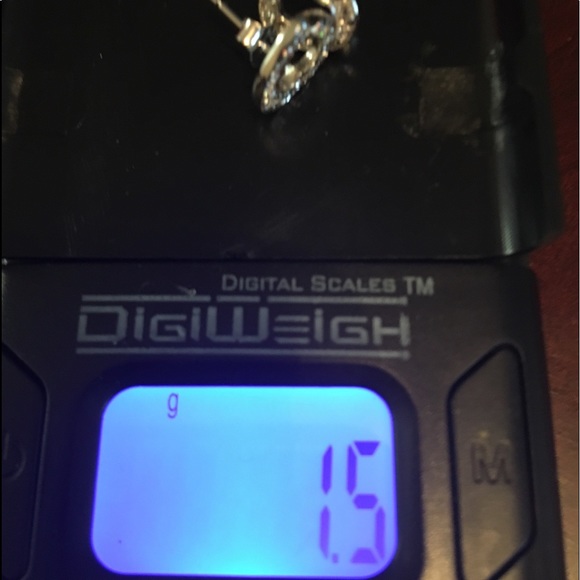 Heart CZ Earrings set in Sterling NWOT Stunning! - Picture 7 of 8